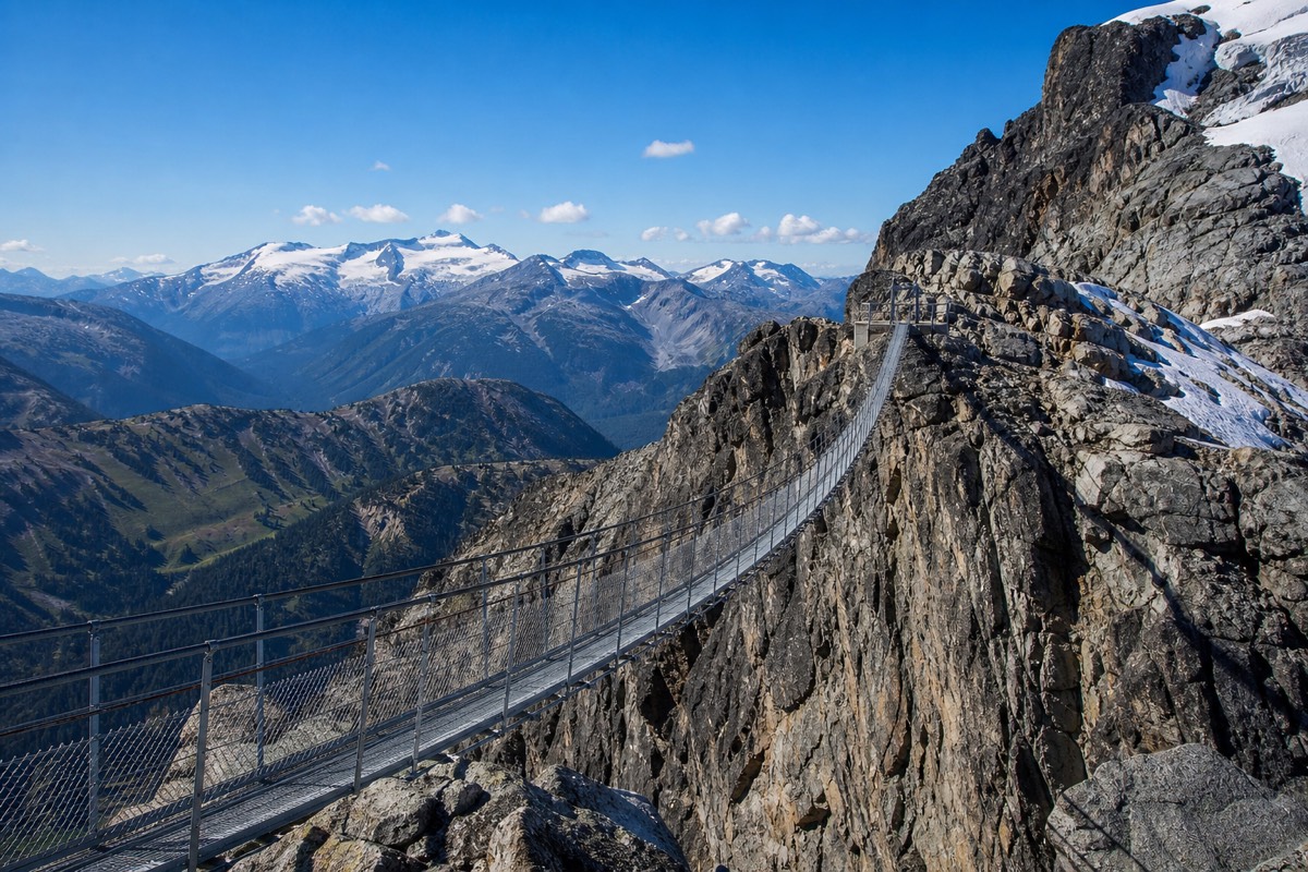 The Cloudraker Skybridge on Whistler Mountain