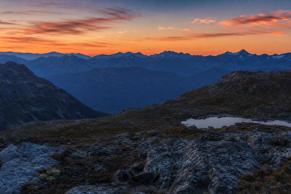 The mountains above Whistler, British Columbia