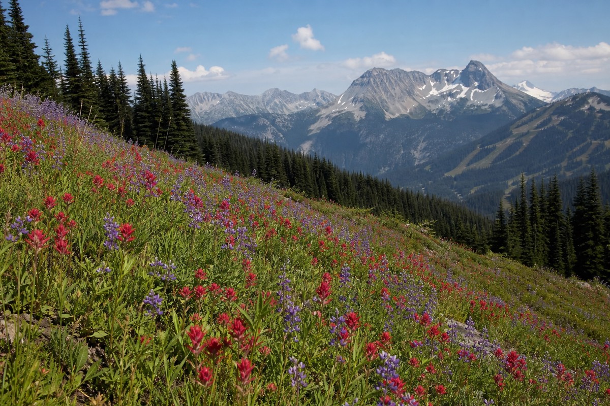 The mountains above Whistler, British Columbia